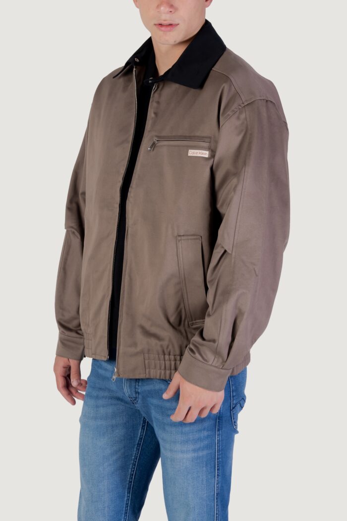 Giubbotto Calvin Klein A- LS COTTON FZ BLOU Terra – Fango – LV04RC409G
