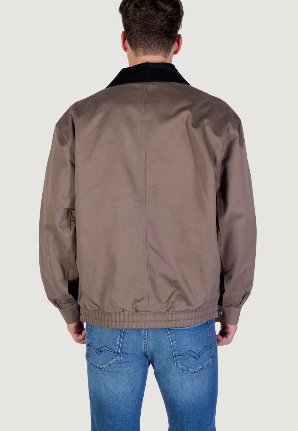 Giubbotto Calvin Klein Jeans A- LS COTTON FZ BLOU Terra - Fango - Foto 4