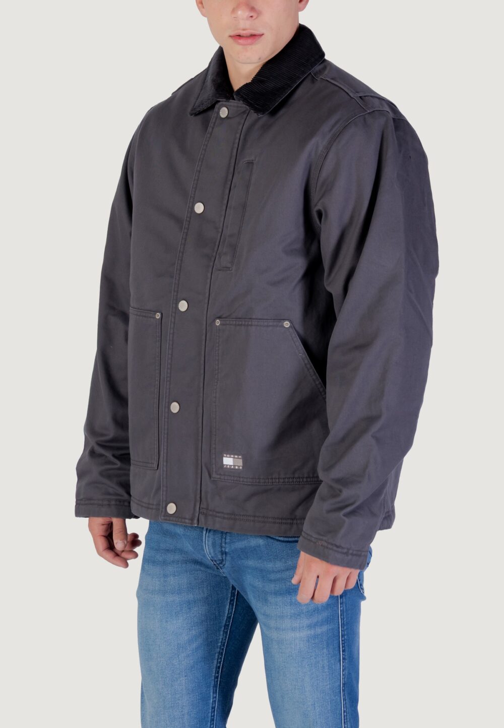 Giubbotto Tommy Hilfiger Jeans TJM TWILL CHORE JACK Grigio Scuro - Foto 2