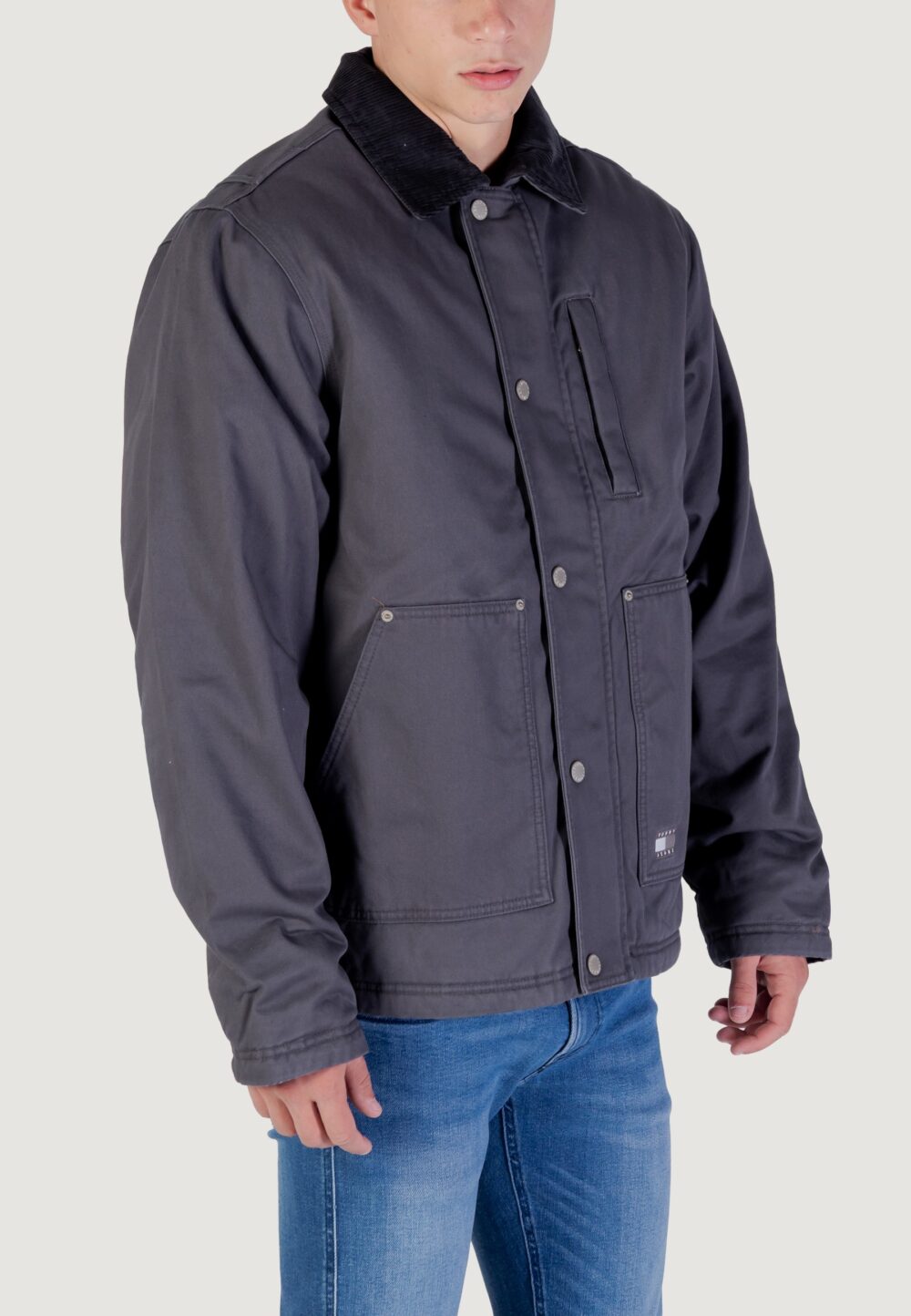 Giubbotto Tommy Hilfiger Jeans TJM TWILL CHORE JACK Grigio Scuro - Foto 3