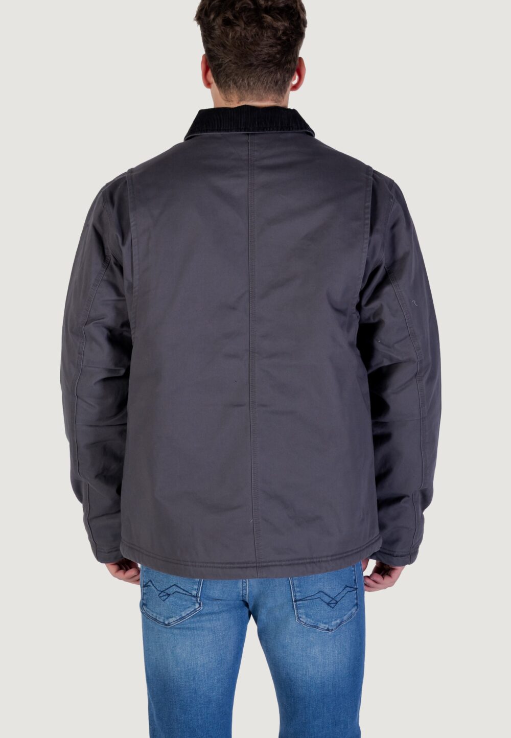 Giubbotto Tommy Hilfiger Jeans TJM TWILL CHORE JACK Grigio Scuro - Foto 4