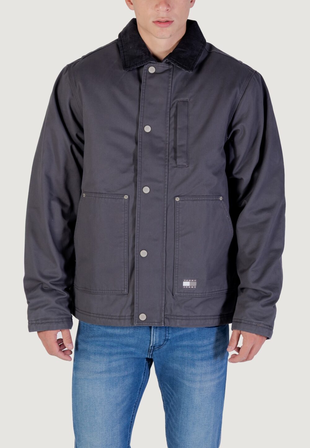 Giubbotto Tommy Hilfiger Jeans TJM TWILL CHORE JACK Grigio Scuro - Foto 5