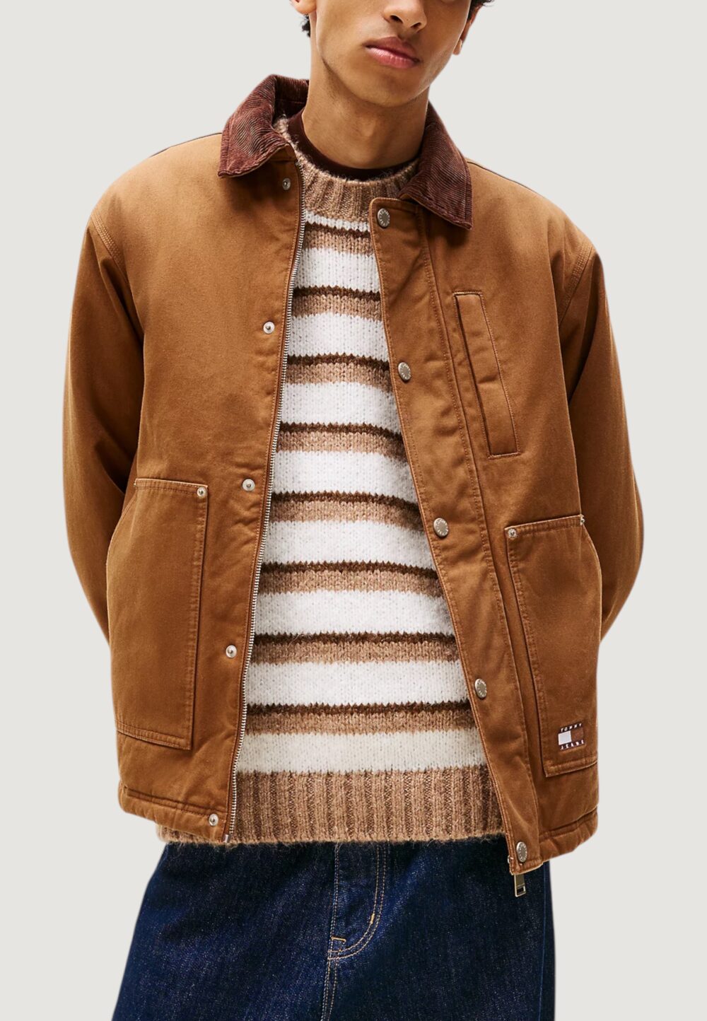 Giubbotto Tommy Hilfiger Jeans TJM TWILL CHORE JACK Marrone - Foto 1