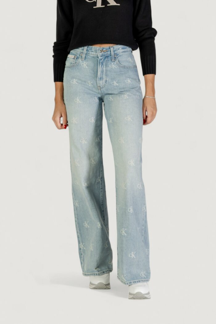 Jeans bootcut Calvin Klein THE WIDE LEG CK DIST Denim chiaro – LV047C785G