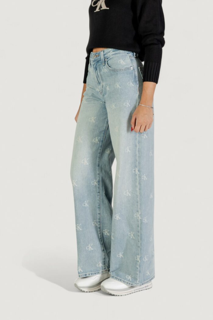 Jeans bootcut Calvin Klein THE WIDE LEG CK DIST Denim chiaro – LV047C785G