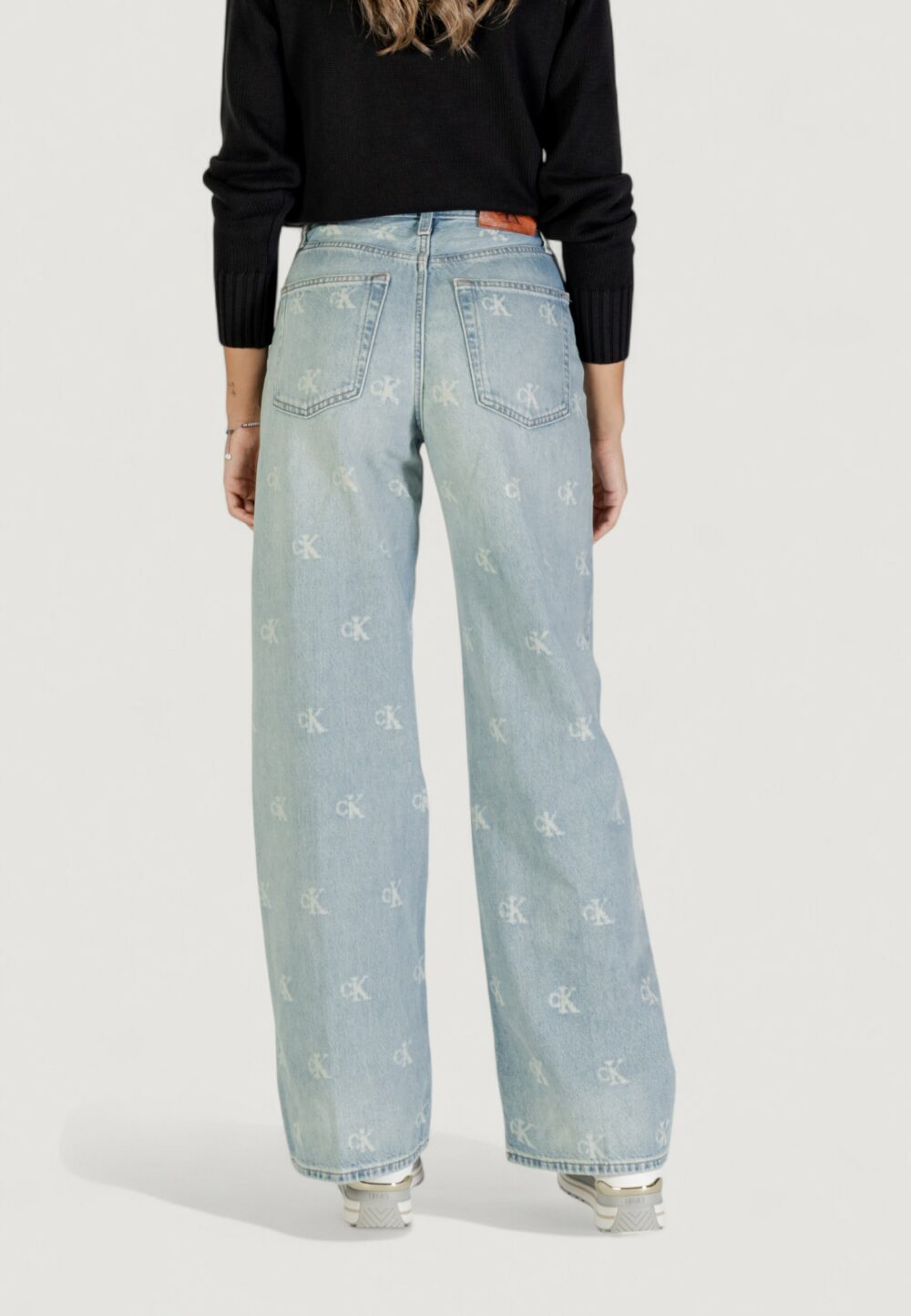 Jeans bootcut Calvin Klein Jeans THE WIDE LEG CK DIST Denim chiaro - Foto 4