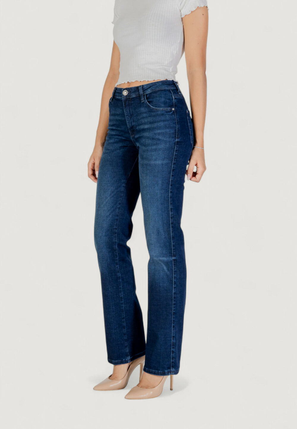 Jeans mom Guess SEXY STRAIGHT Denim scuro - Foto 2