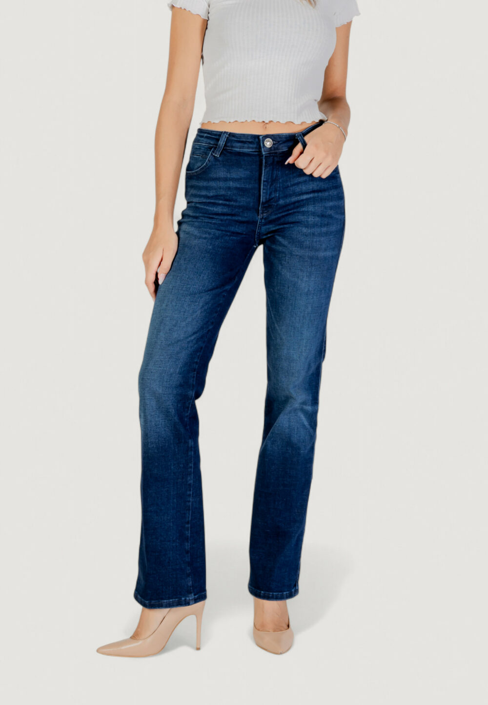 Jeans mom Guess SEXY STRAIGHT Denim scuro - Foto 1