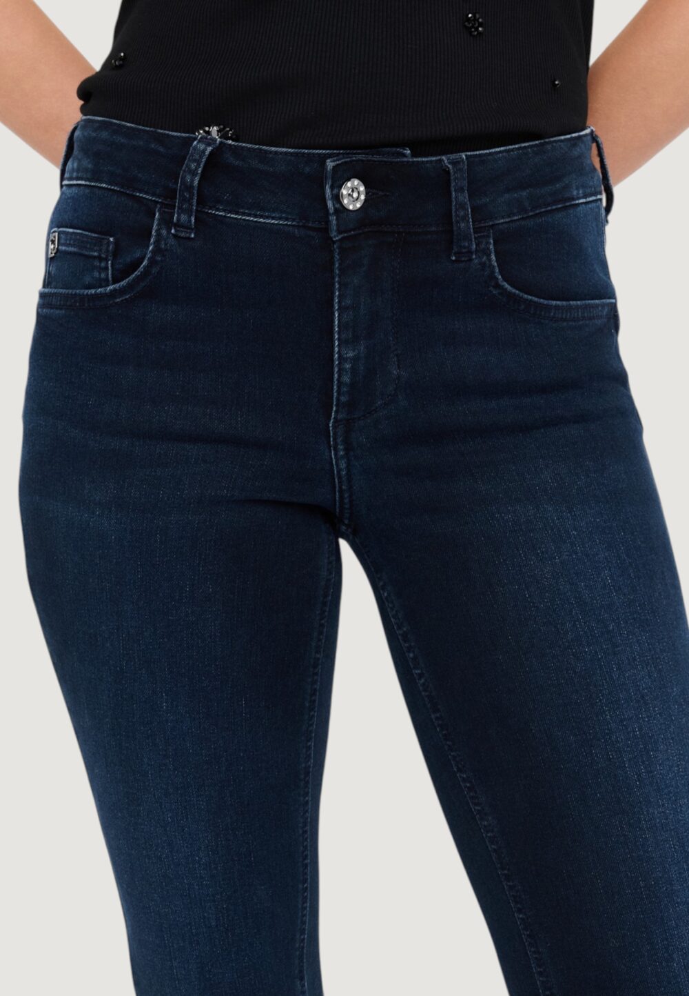 Jeans mom Liu-Jo B.UP REPOT REG.W. Dark Blue Denim - Foto 2