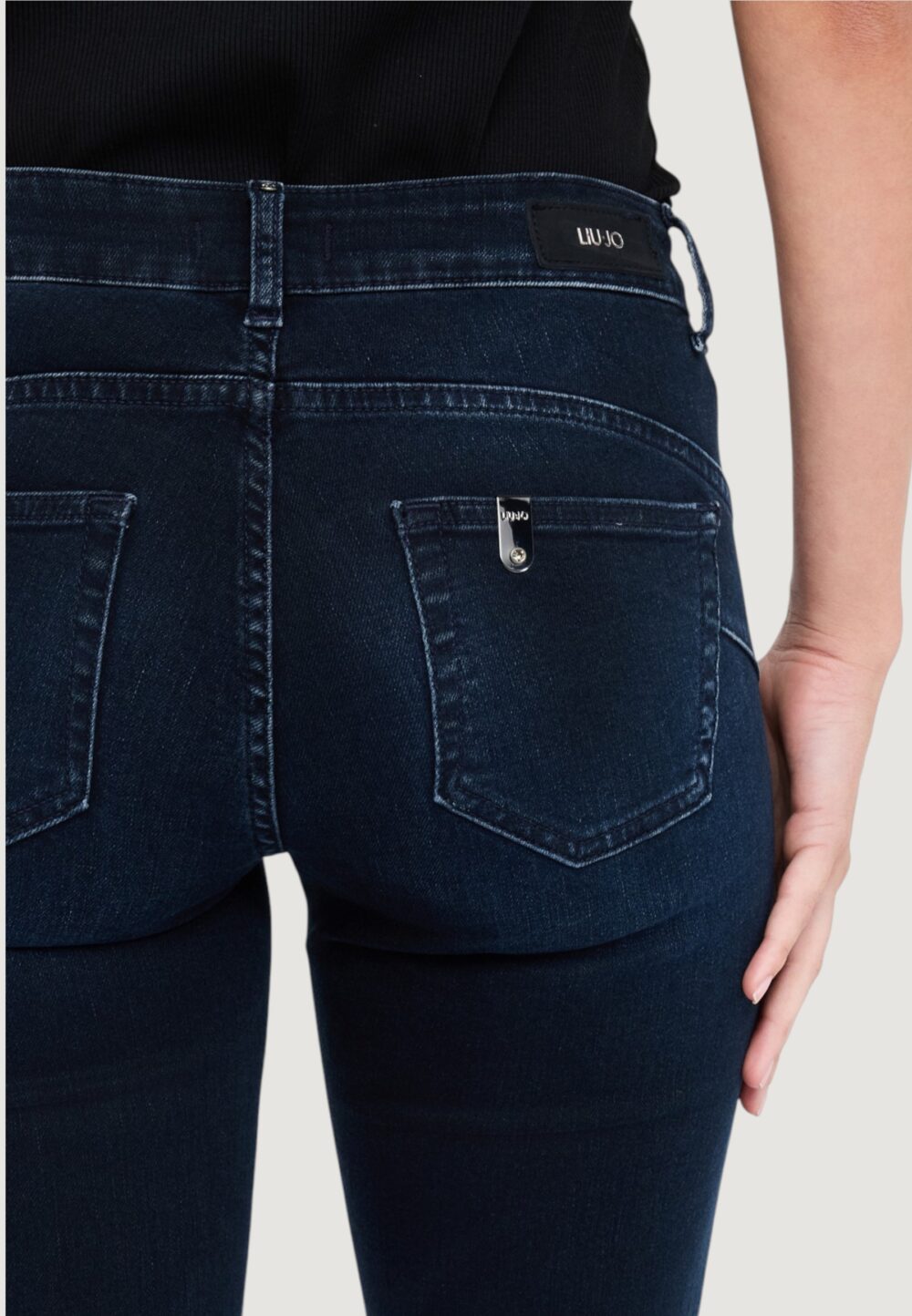 Jeans mom Liu-Jo B.UP REPOT REG.W. Dark Blue Denim - Foto 5