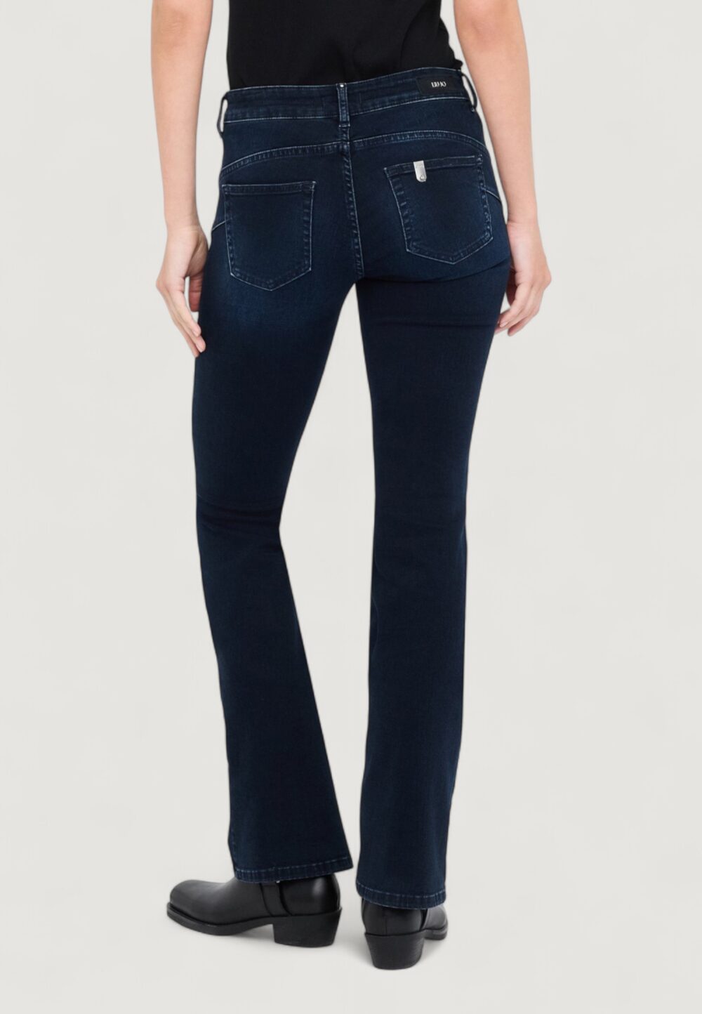 Jeans mom Liu-Jo B.UP REPOT REG.W. Dark Blue Denim - Foto 4