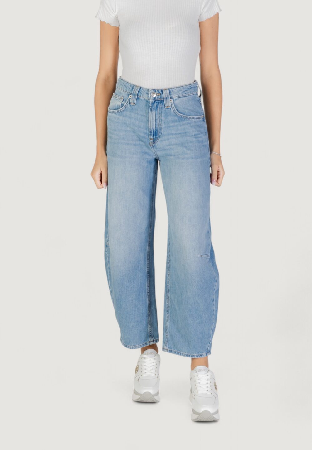 Jeans mom Only ONLFRANKIE HW ANK BARREL DNM DOT007 Denim chiaro - Foto 1