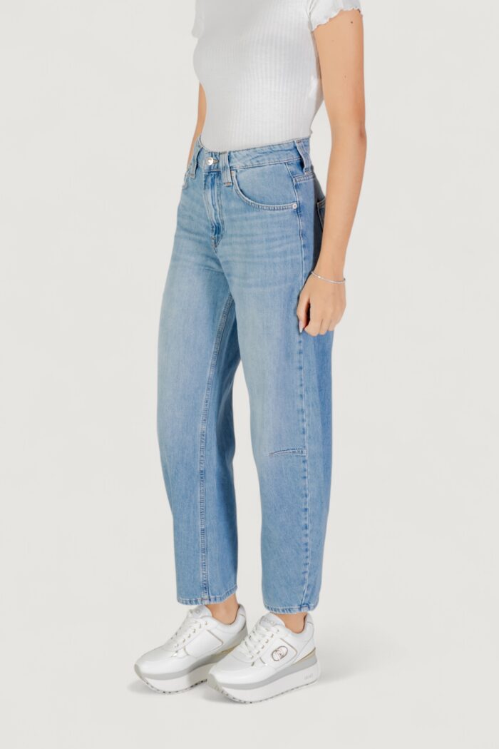 Jeans mom Only ONLFRANKIE HW ANK BARREL DNM DOT007 Denim chiaro