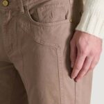 Pantaloni slim Jeckerson JOHN 5 TASCHE TOPPA Beige scuro - Foto 4
