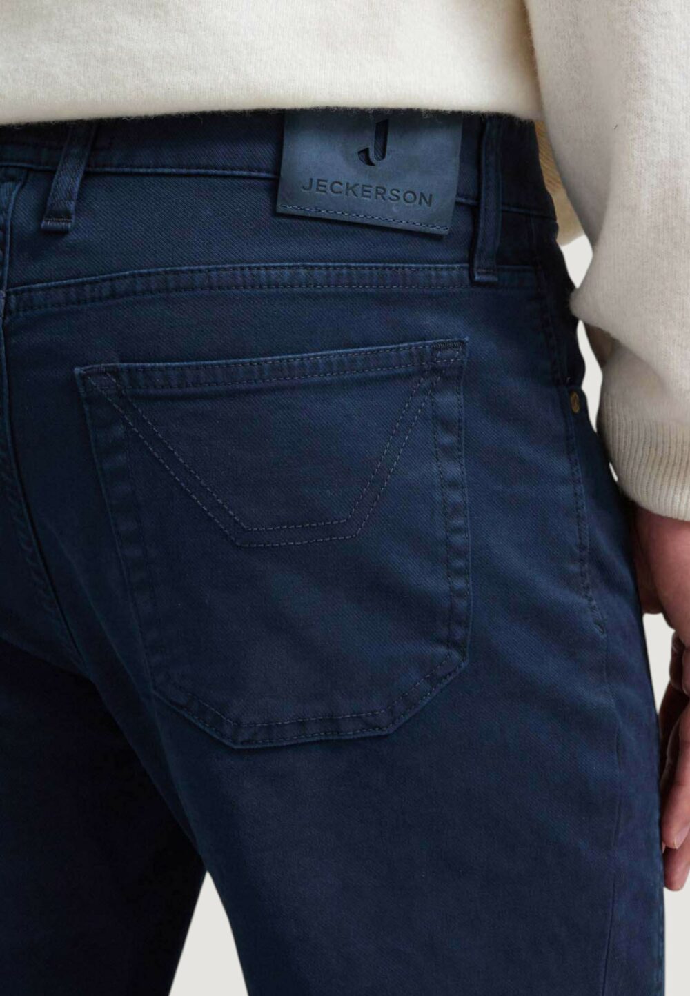 Pantaloni slim Jeckerson JOHN 5 TASCHE TOPPA Blue scuro - Foto 3