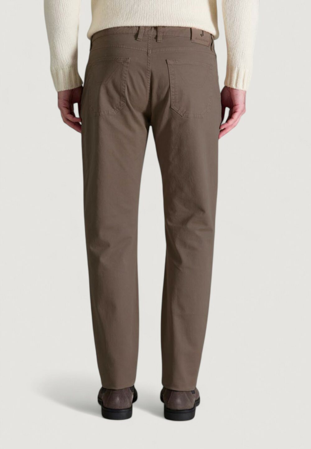 Pantaloni slim Jeckerson JOHN 5 TASCHE TOPPA Cioccolato - Foto 2
