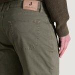 Pantaloni slim Jeckerson JOHN 5 TASCHE TOPPA Verde Oliva - Foto 4