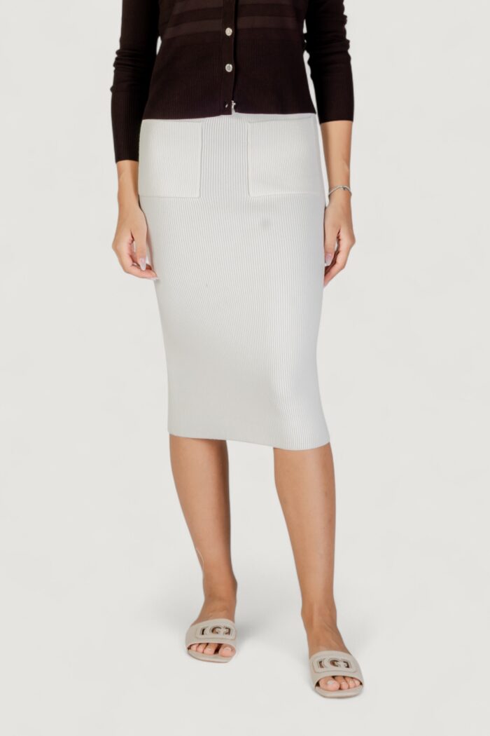 Longuette Guess HARLEY LONGUETTE SKIRT SWTR Panna