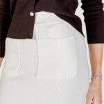 Longuette Guess HARLEY LONGUETTE SKIRT SWTR Panna - Foto 2