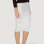Longuette Guess HARLEY LONGUETTE SKIRT SWTR Panna - Foto 4