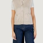 Maglia gilet Jacqueline de Yong Jdystella S/L O-Neck Vest Knt Panna - Foto 1