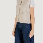 Maglia gilet Jacqueline de Yong Jdystella S/L O-Neck Vest Knt Panna - Foto 2