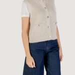 Maglia gilet Jacqueline de Yong Jdystella S/L O-Neck Vest Knt Panna - Foto 3