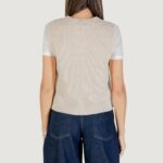 Maglia gilet Jacqueline de Yong Jdystella S/L O-Neck Vest Knt Panna - Foto 4