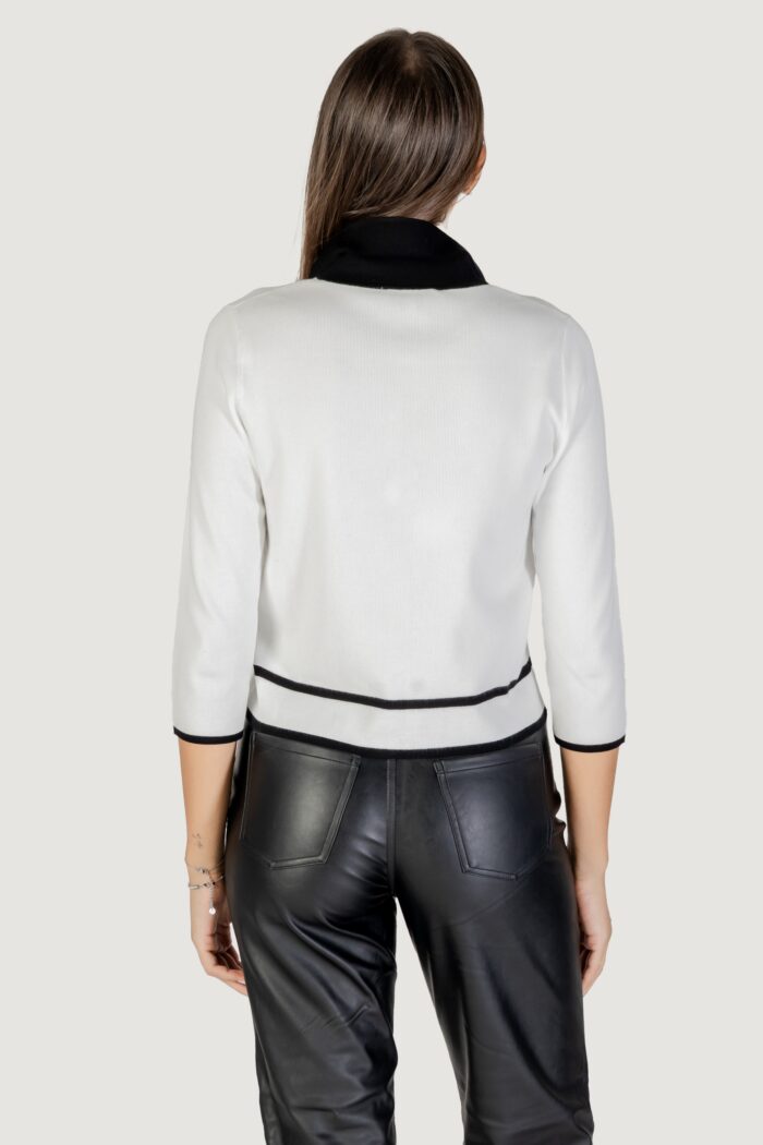Maglia in filo manica corta Morgan De Toi  Bianco – Nero