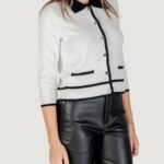 Maglia in filo manica corta Morgan De Toi  Bianco - Nero - Foto 3