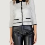 Maglia in filo manica corta Morgan De Toi  Bianco - Nero - Foto 4
