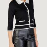 Maglia in filo manica corta Morgan De Toi  Nero - Bianco - Foto 3