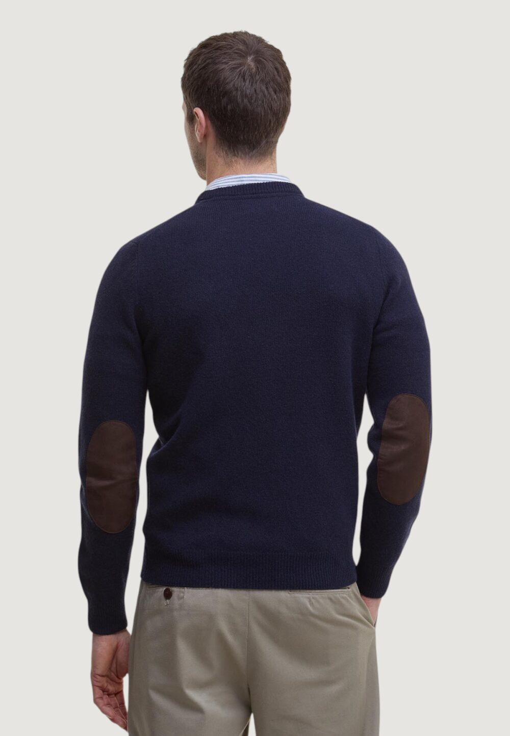 Maglia Barbour ESSENTIAL PATCH CREW Blue scuro - Foto 2