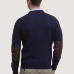 Maglia Barbour ESSENTIAL PATCH CREW Blue scuro - Foto 2