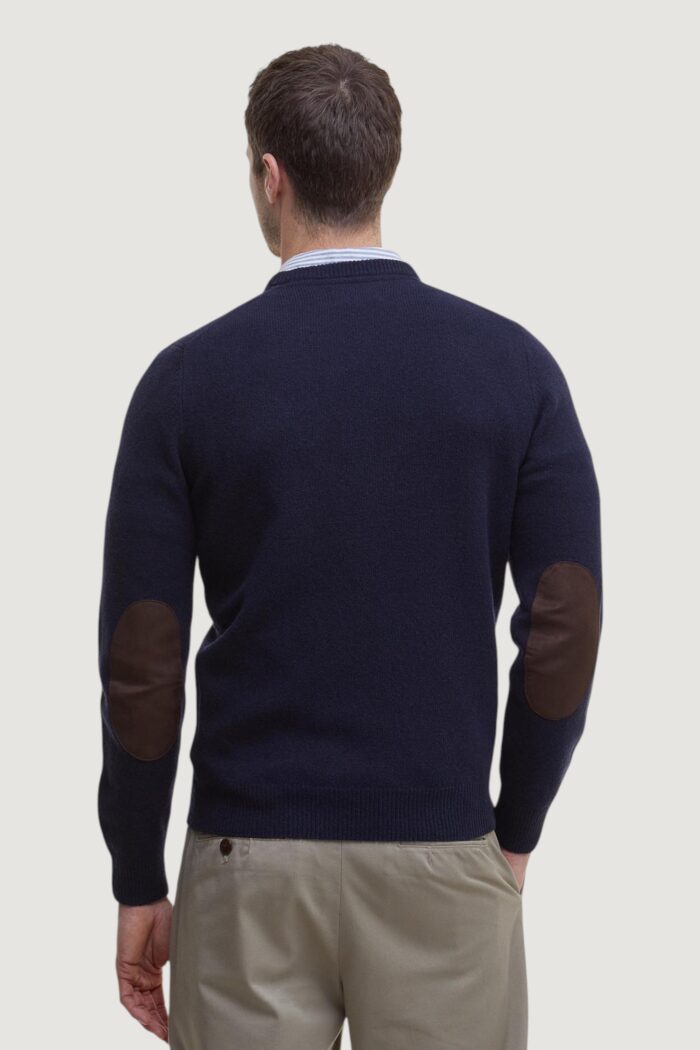 Maglia Barbour ESSENTIAL PATCH CREW Blue scuro