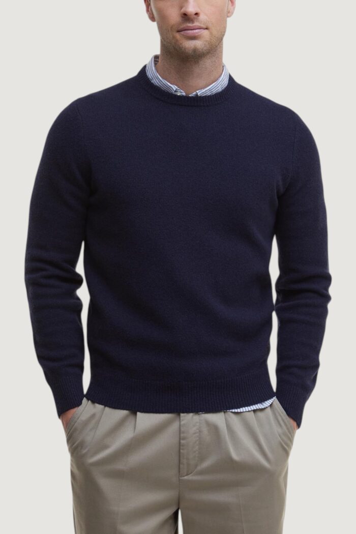 Maglia Barbour ESSENTIAL PATCH CREW Blue scuro