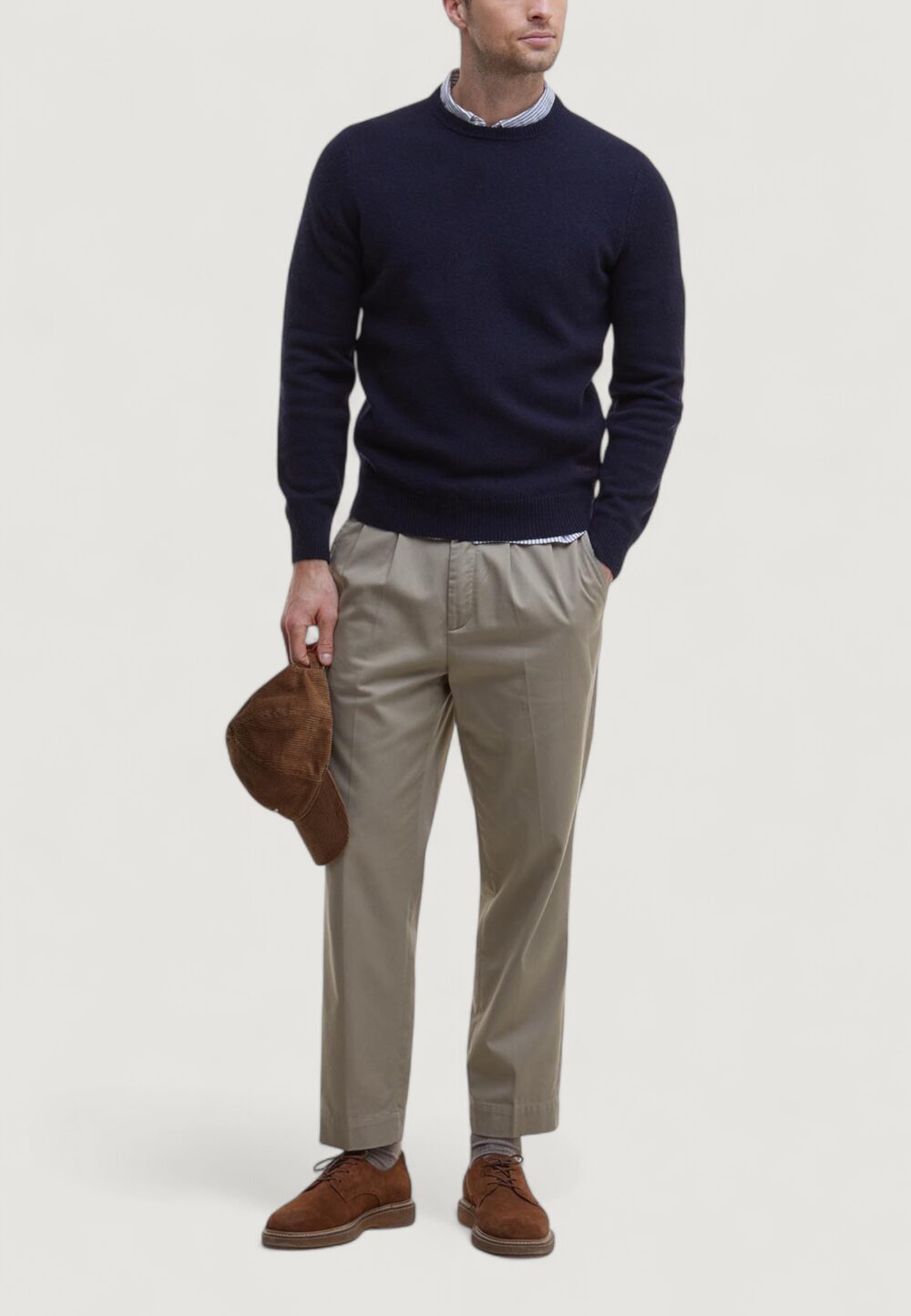 Maglia Barbour ESSENTIAL PATCH CREW Blue scuro - Foto 3