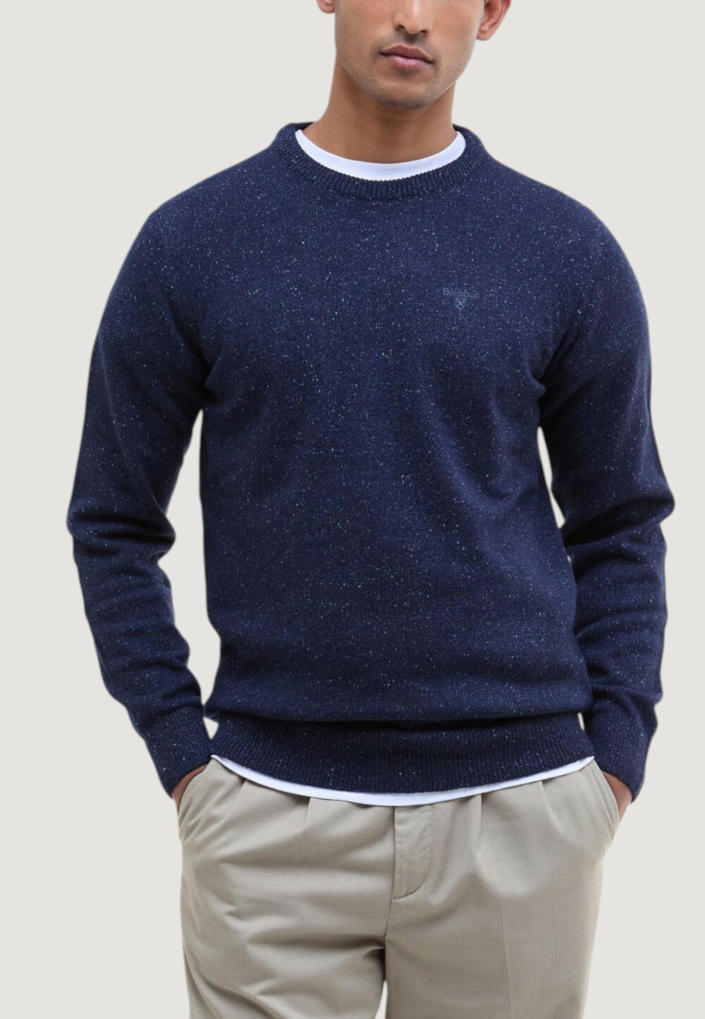Maglia Barbour ESSENTIAL TISBURY CREW Blue scuro - Foto 1