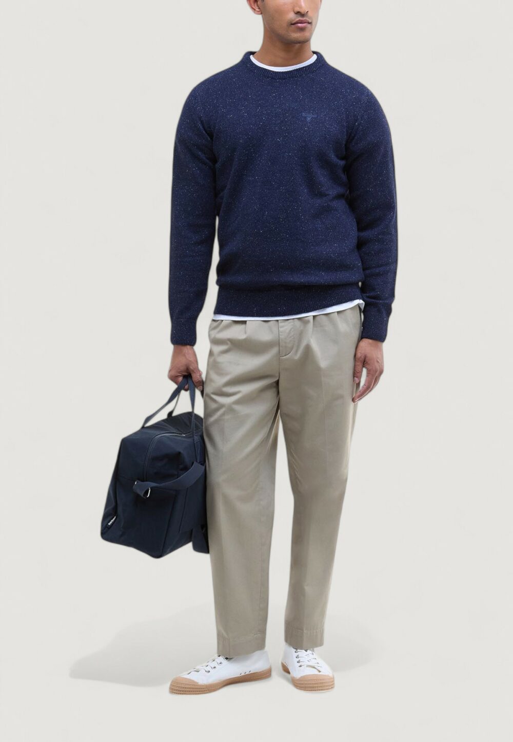 Maglia Barbour ESSENTIAL TISBURY CREW Blue scuro - Foto 2
