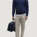 Maglia Barbour ESSENTIAL TISBURY CREW Blue scuro - Foto 2