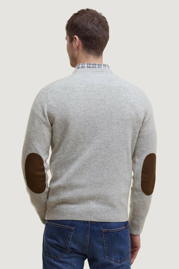Maglia Barbour ESSENTIAL PATCH CREW Grigio Chiaro