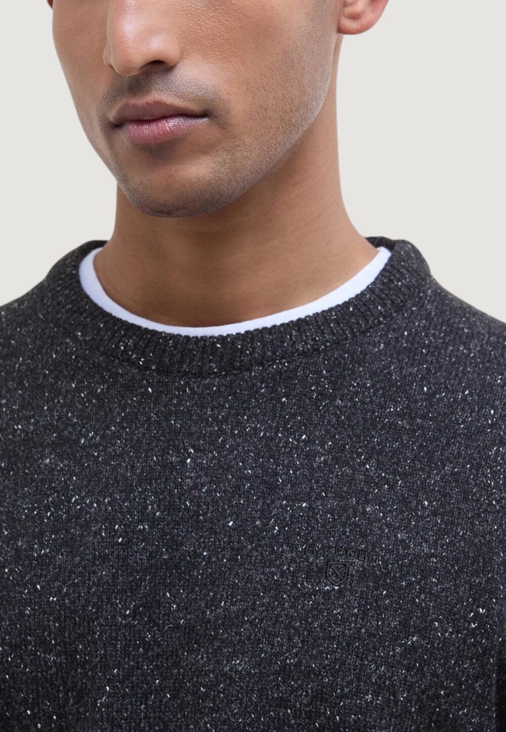 Maglia Barbour ESSENTIAL TISBURY CREW Nero - Foto 4