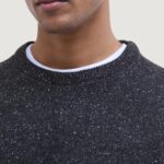 Maglia Barbour ESSENTIAL TISBURY CREW Nero - Foto 4