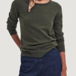 Maglia Barbour PENDLE CREW KNIT Verde Oliva - Foto 1