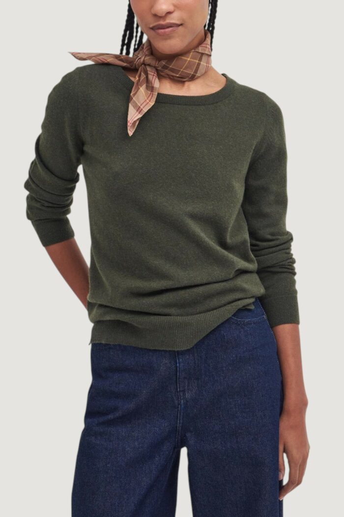 Maglia Barbour PENDLE CREW KNIT Verde Oliva