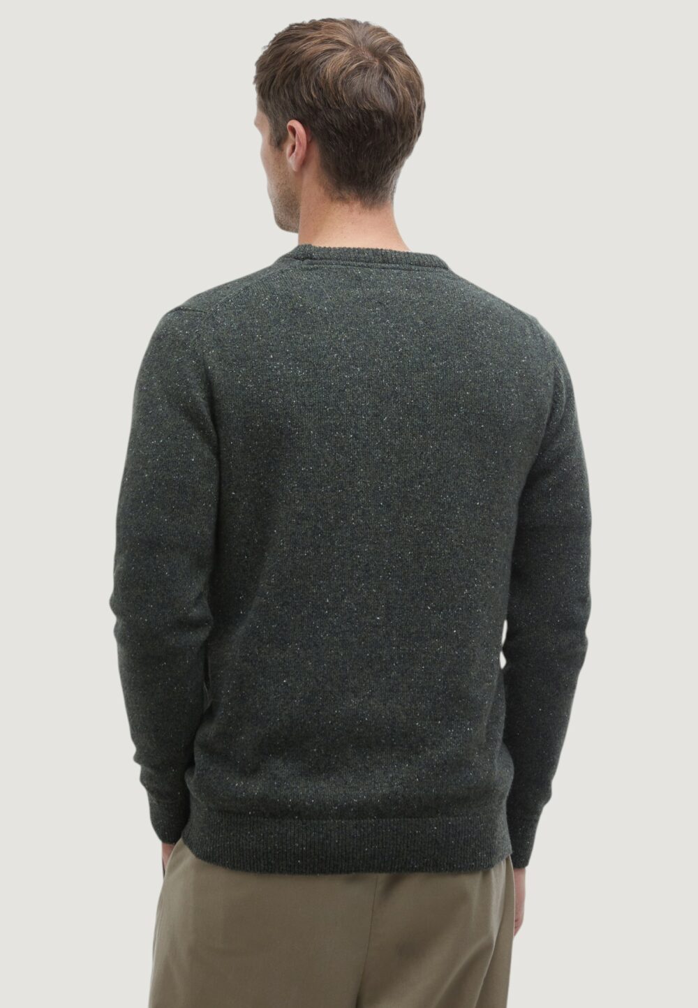 Maglia Barbour ESSENTIAL TISBURY CREW Verde Scuro - Foto 3