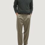 Maglia Barbour ESSENTIAL TISBURY CREW Verde Scuro - Foto 4
