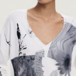 Maglia Desigual JERS_GOTEMBURGO Bianco - Foto 3