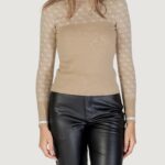 Maglia Guess LS MOCK NECK AUBREY 4G SWTR Beige - Foto 1