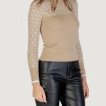 Maglia Guess LS MOCK NECK AUBREY 4G SWTR Beige - Foto 3
